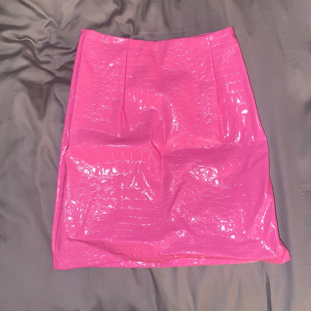 Hot Pink Snakeskin Skirt Size 0